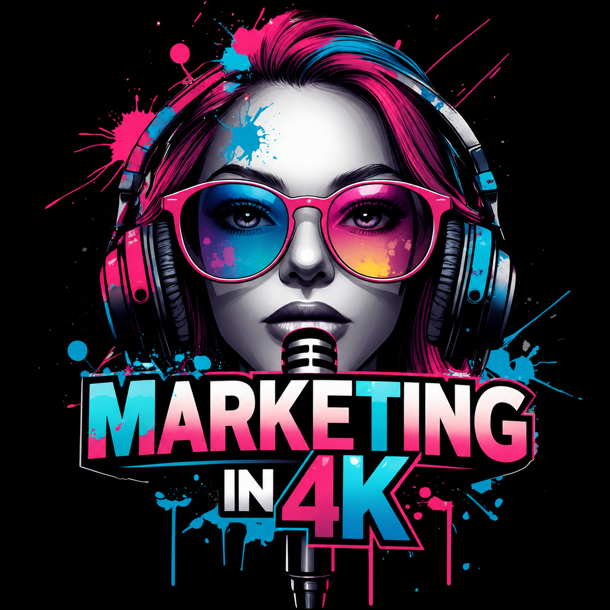 Marketing in 4K podcast artwork